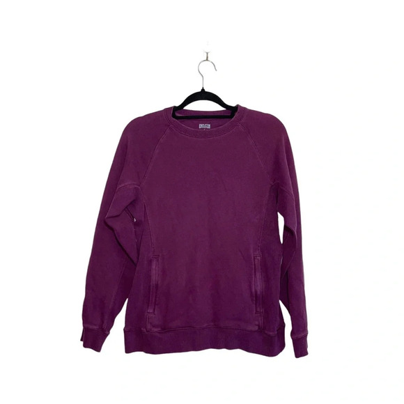 Duluth Trading Purple Zip Pocket Heavyweight Crew Neck Sweatshirt Small Women’s - Picture 1 of 10